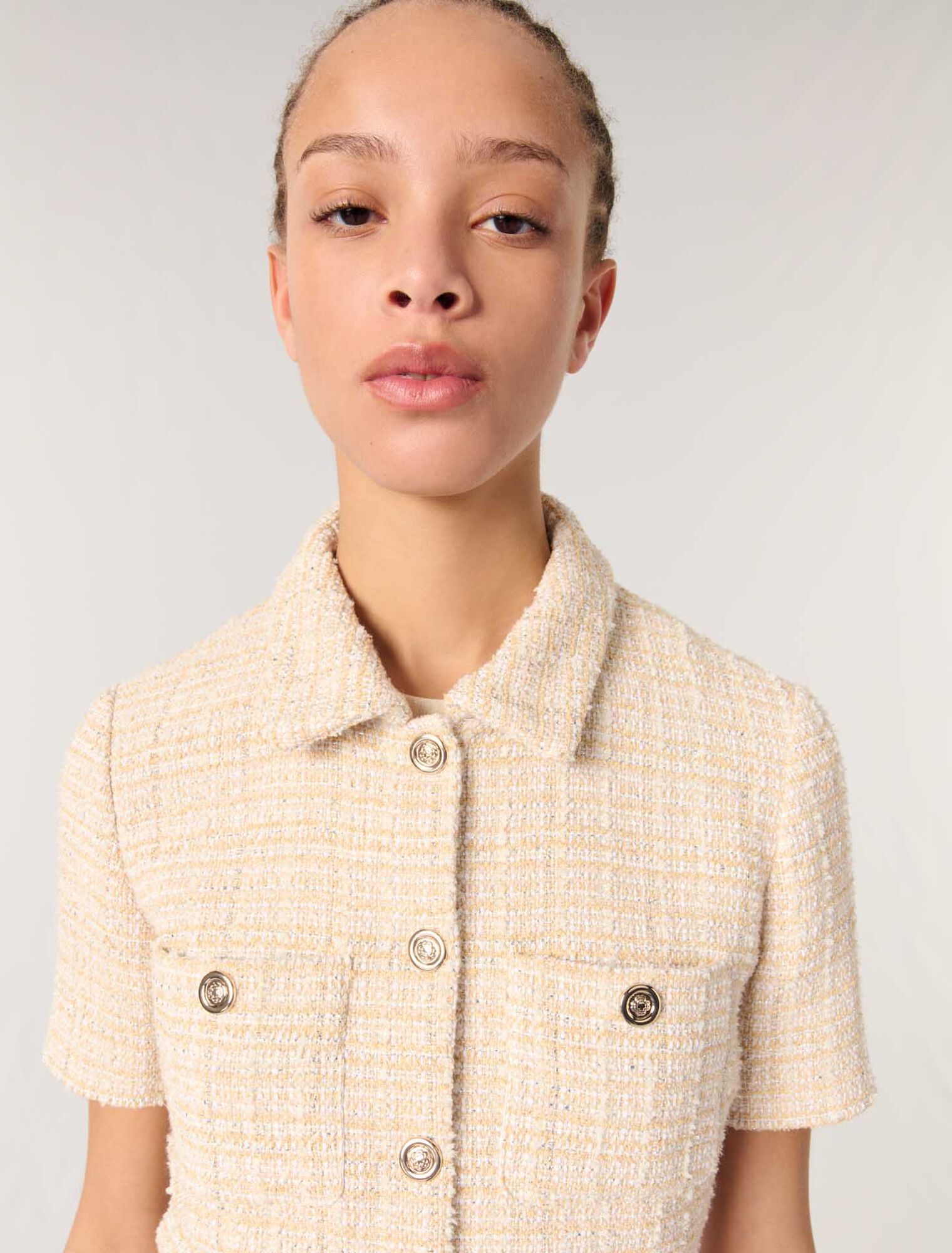 Giacca corta in tweed