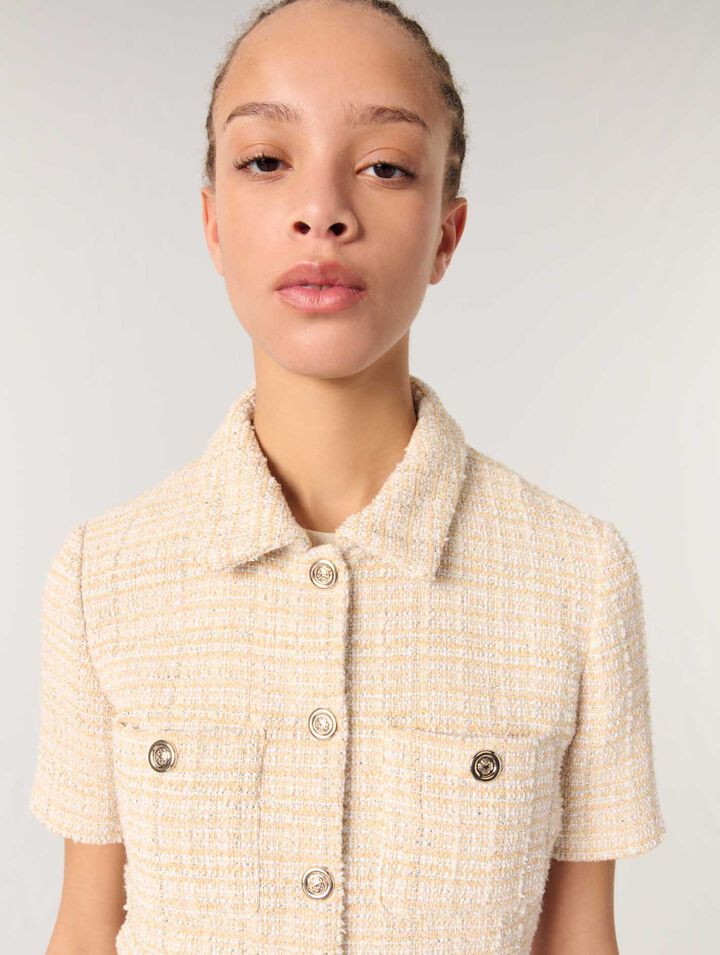 Giacca corta in tweed