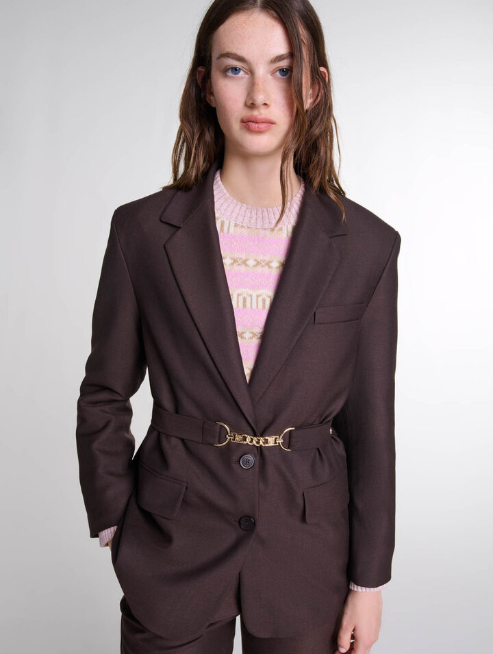 Giacca da tailleur con cintura