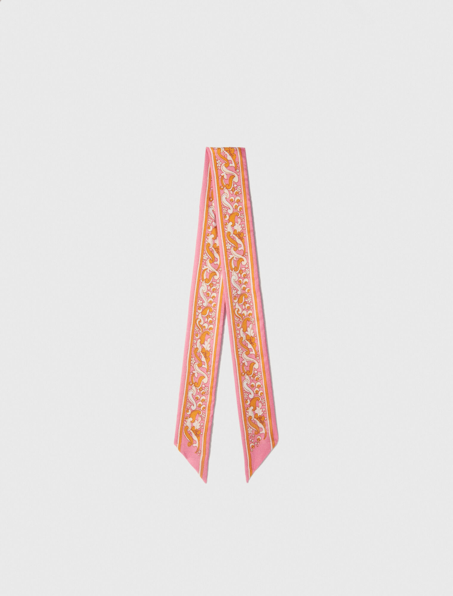 Foulard nastro 90x5 cm stampa fiori