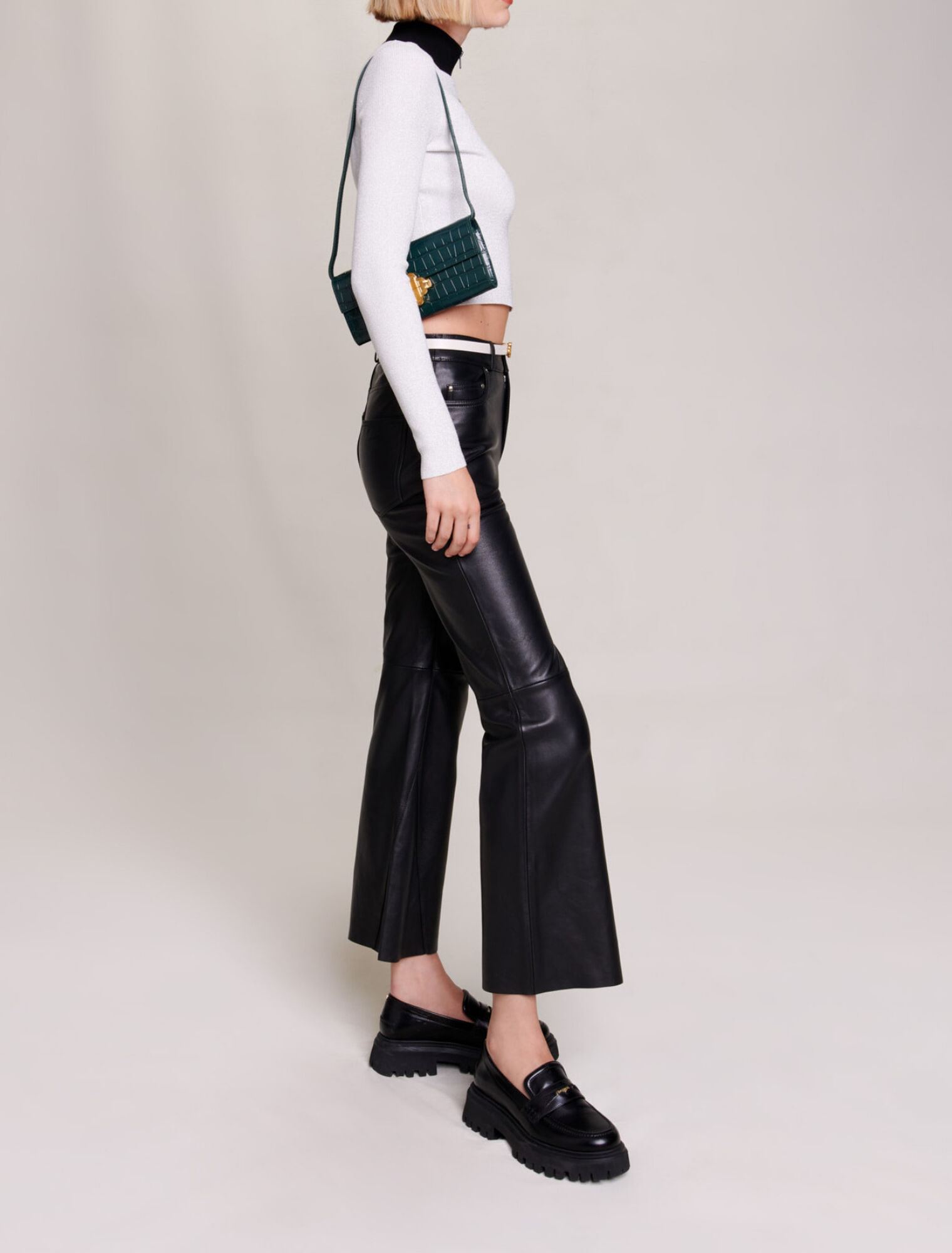 Pull corto in maglia fantasia