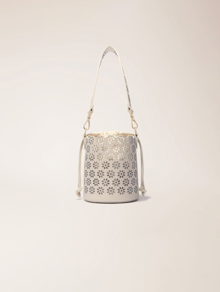 Borsa a secchiello pelle traforata