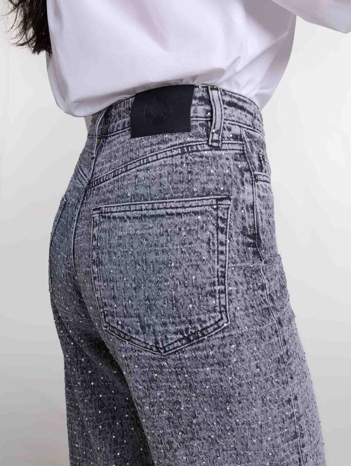 Jeans decorati con strass