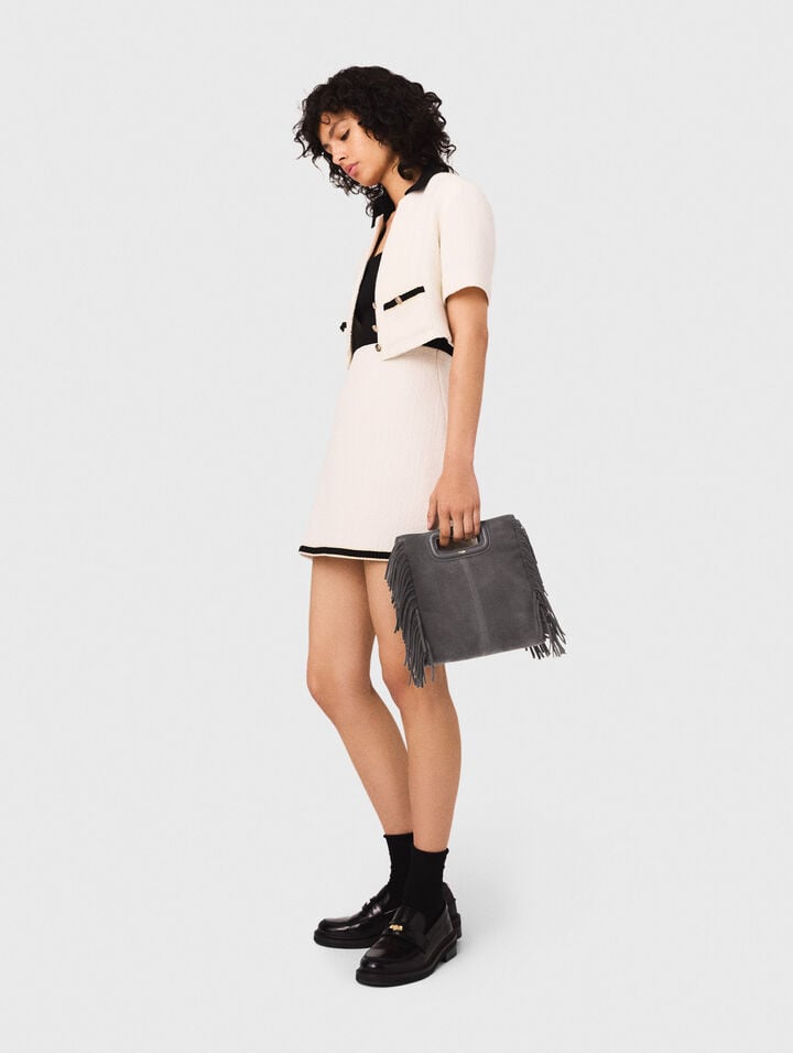 Borsa M in pelle scamosciata