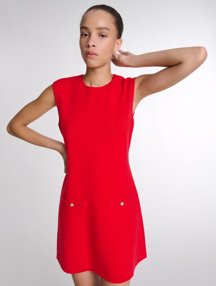 Abito corto in maglia 2 in 1