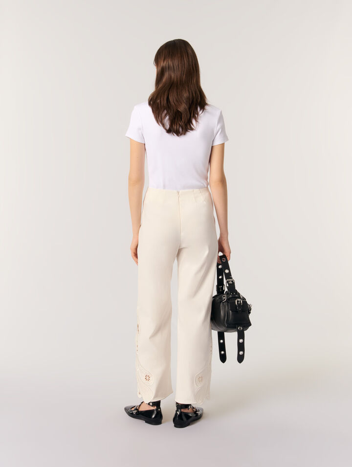 Pantaloni ricamati