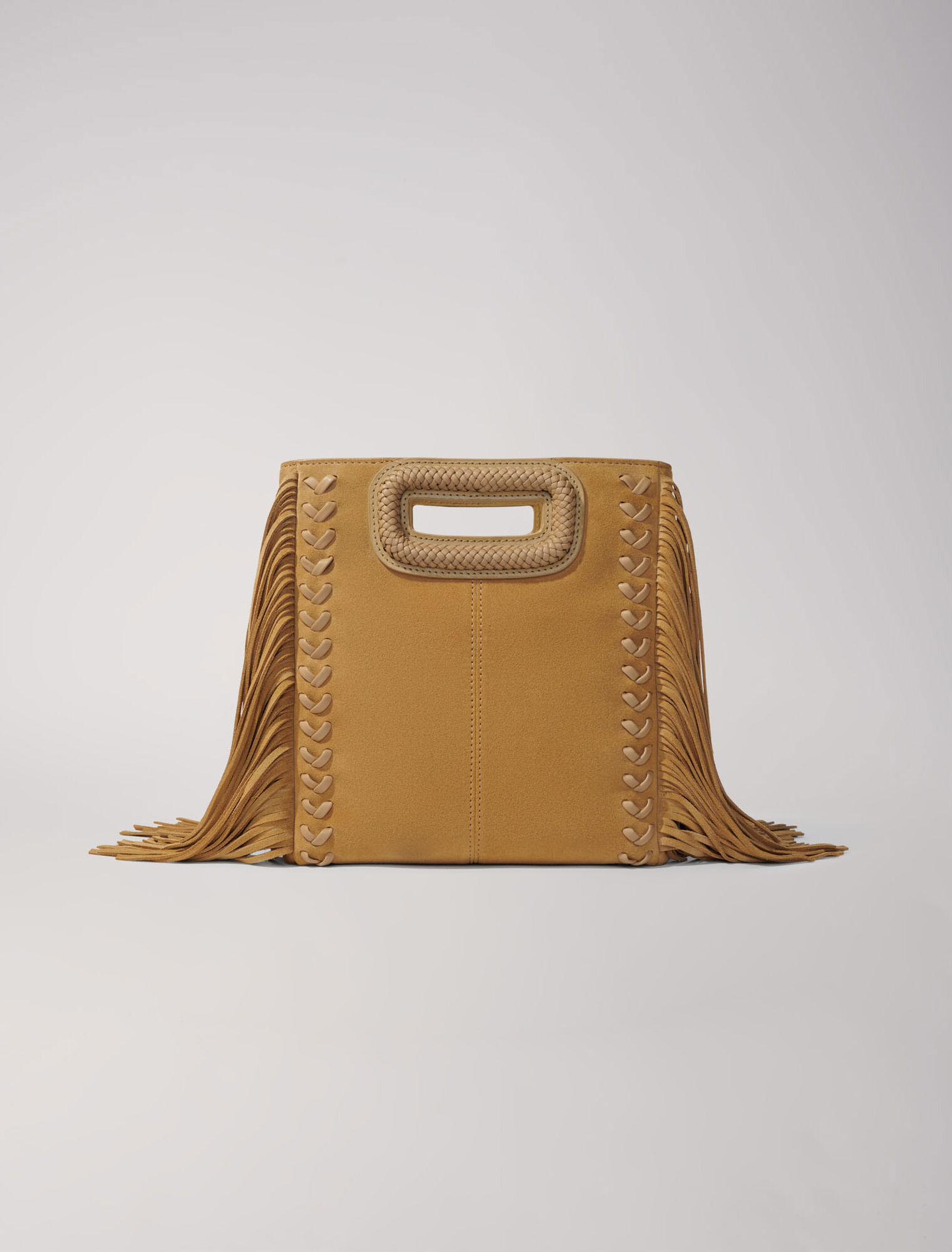 Borsa M scamosciato manico ritorto