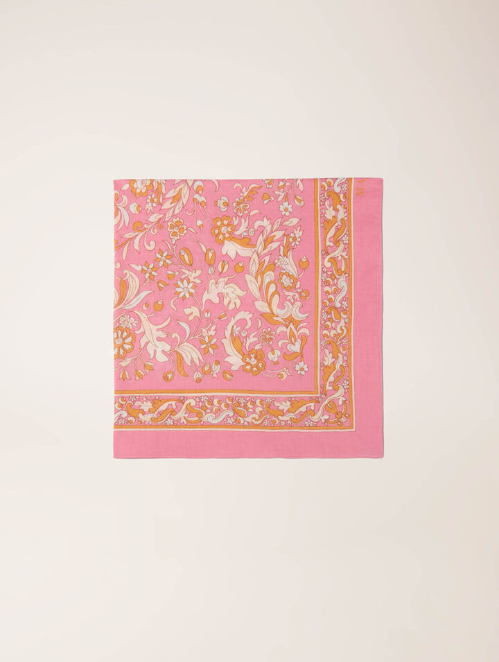 Foulard 65 x 65 stampa a fiori