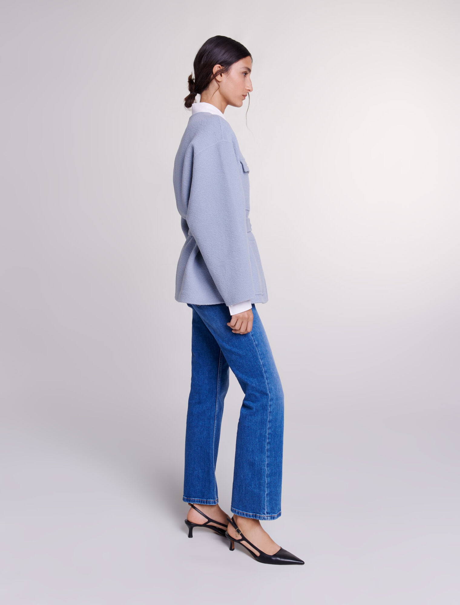 Cappotto corto con cintura