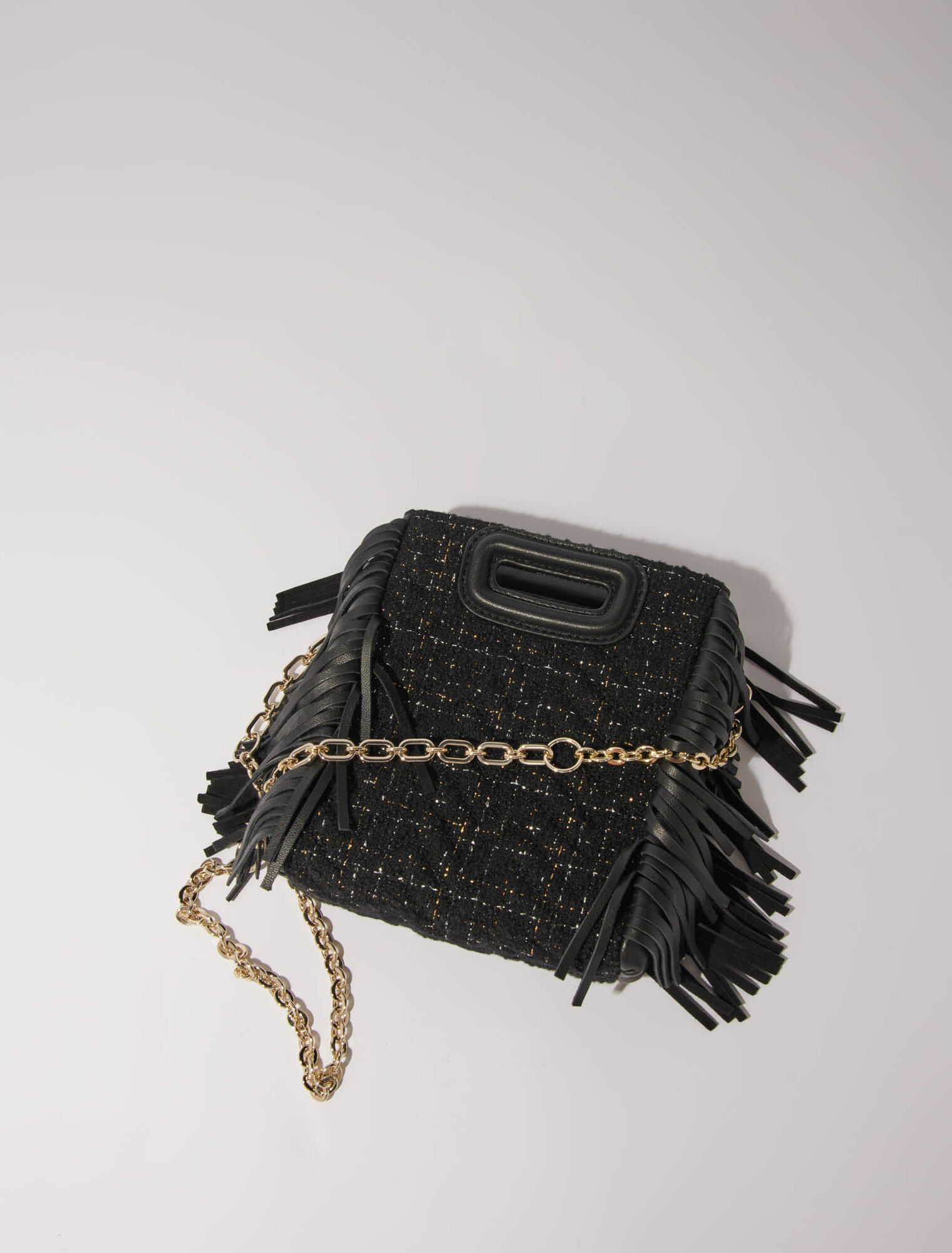 Borsa mini M in tweed trapuntato