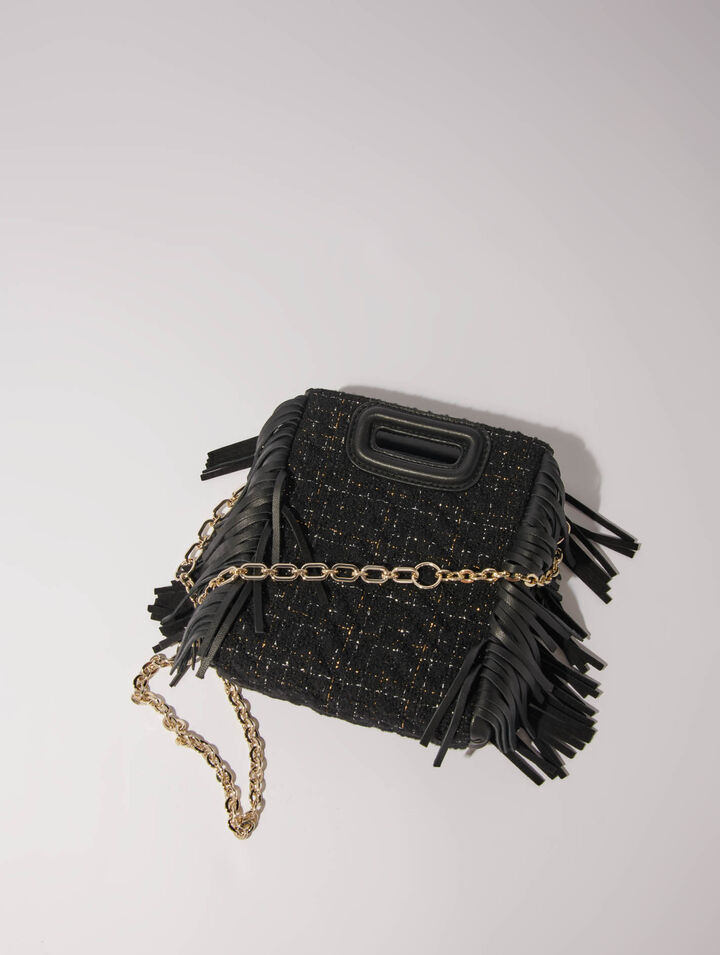 Borsa mini M in tweed trapuntato