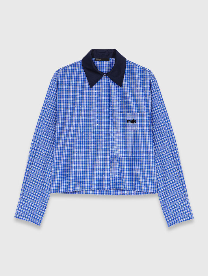 Camicia strass e colletto removibile