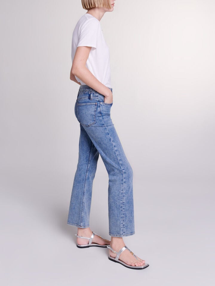 Jeans con dettagli intrecciati