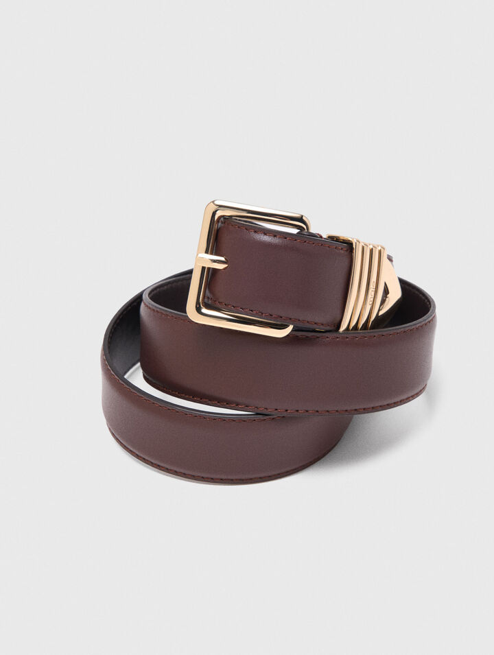 Cintura in pelle liscia