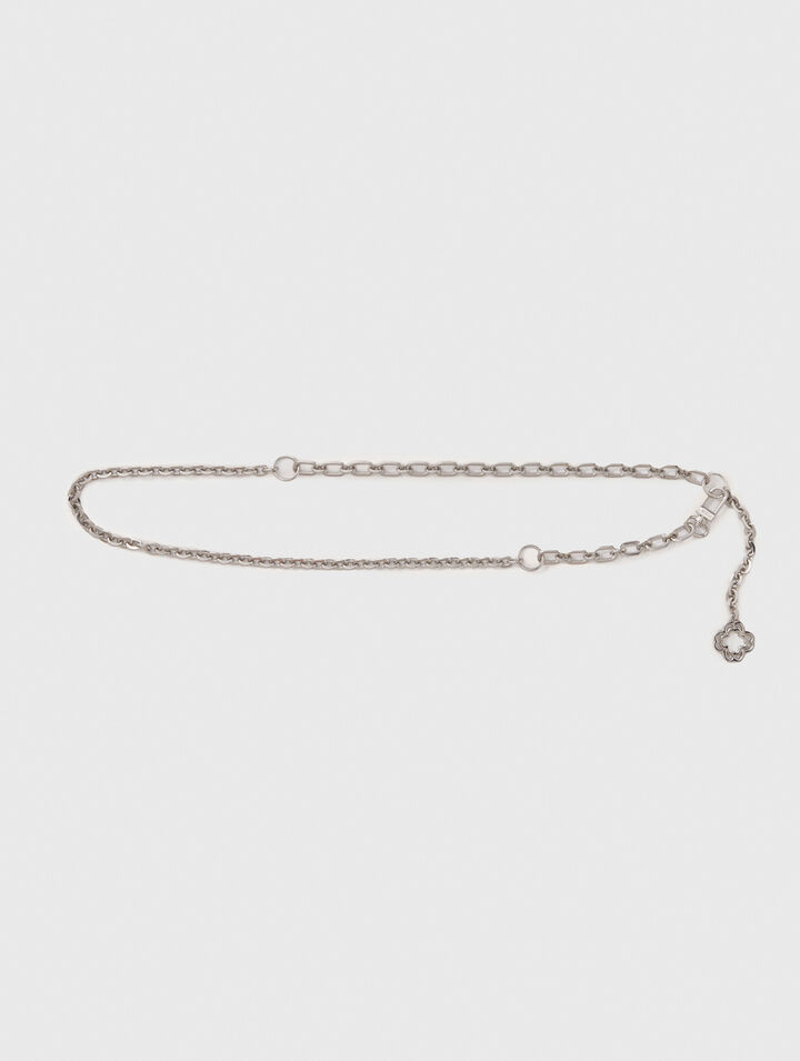 Cintura a catena con logo del Clover