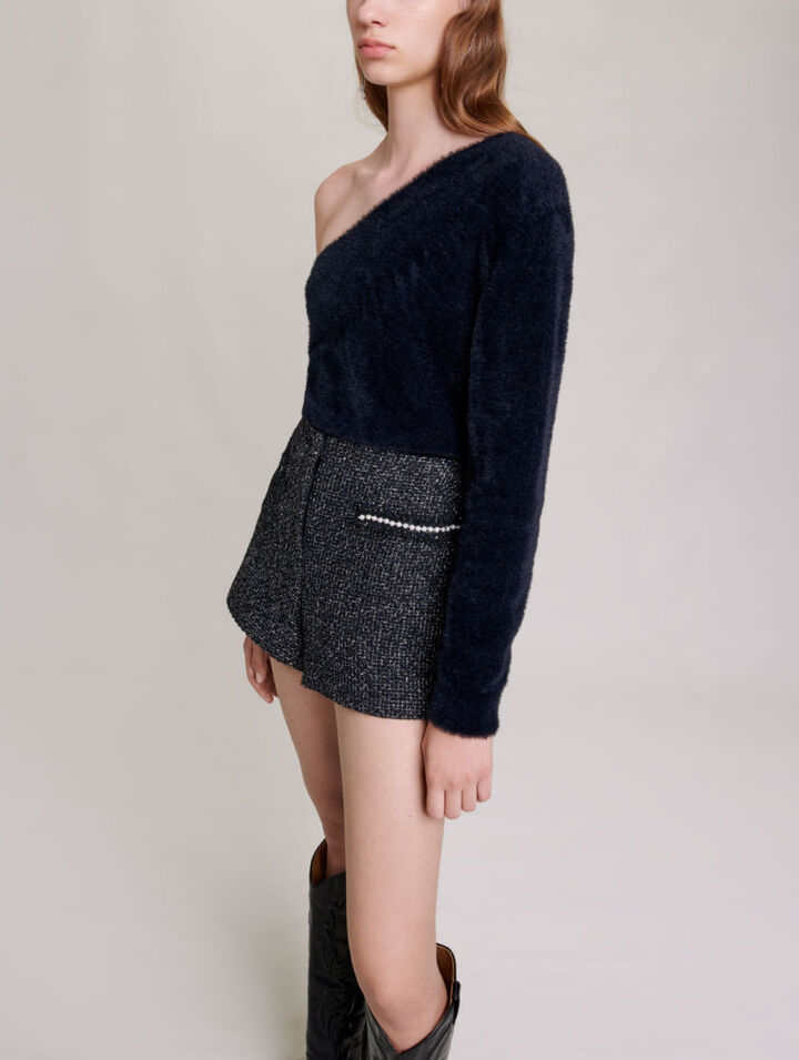 Shorts in tweed glitterato