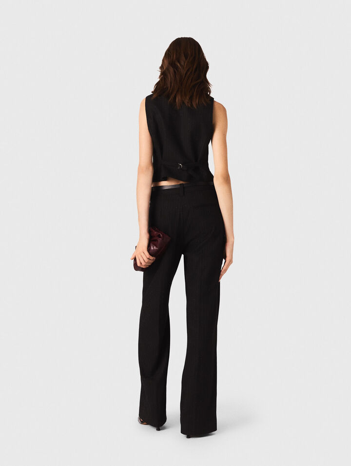 Panciotto da tailleur con strass