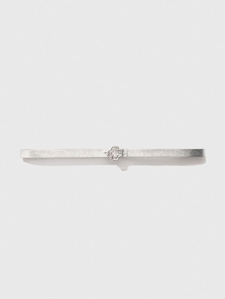 Cintura sottile con fibbia Clover