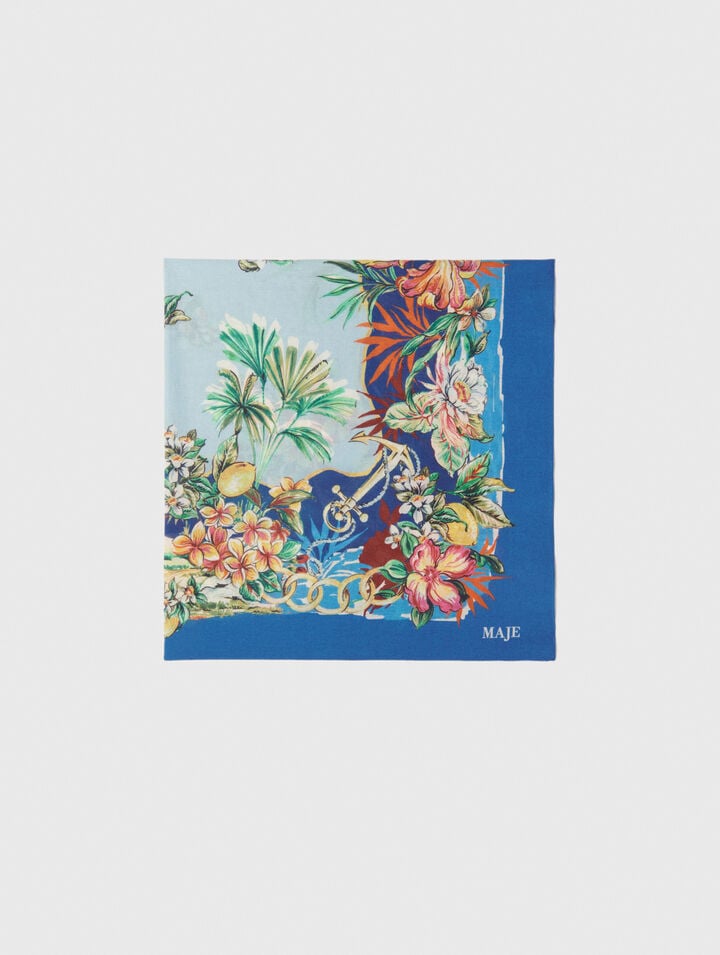 Foulard 90x90cm in cotone stampato