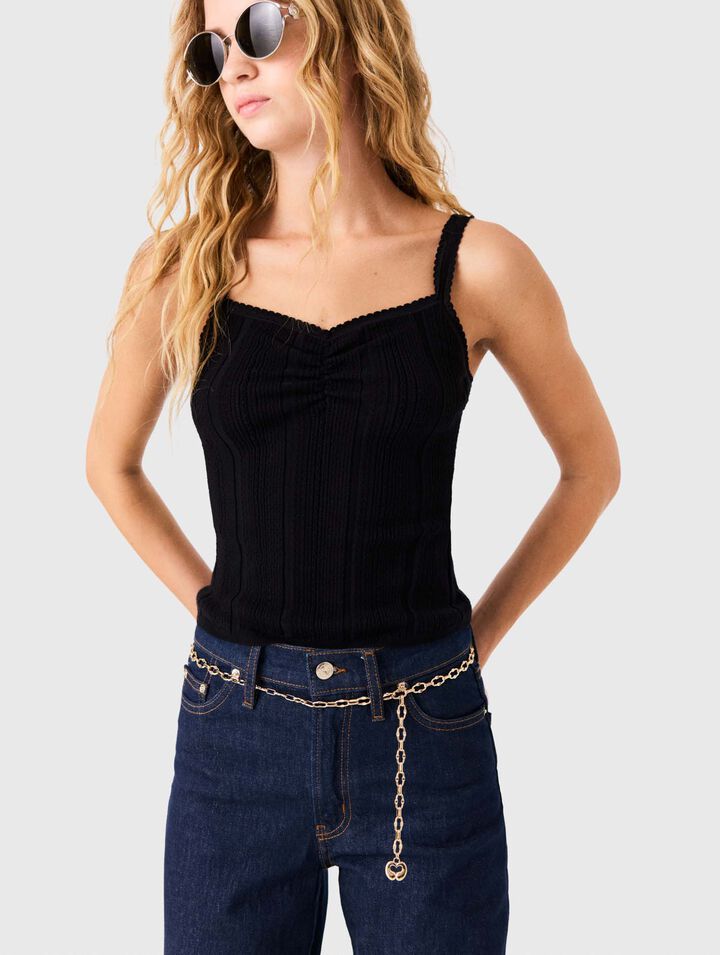 Twinset in maglia pointelle