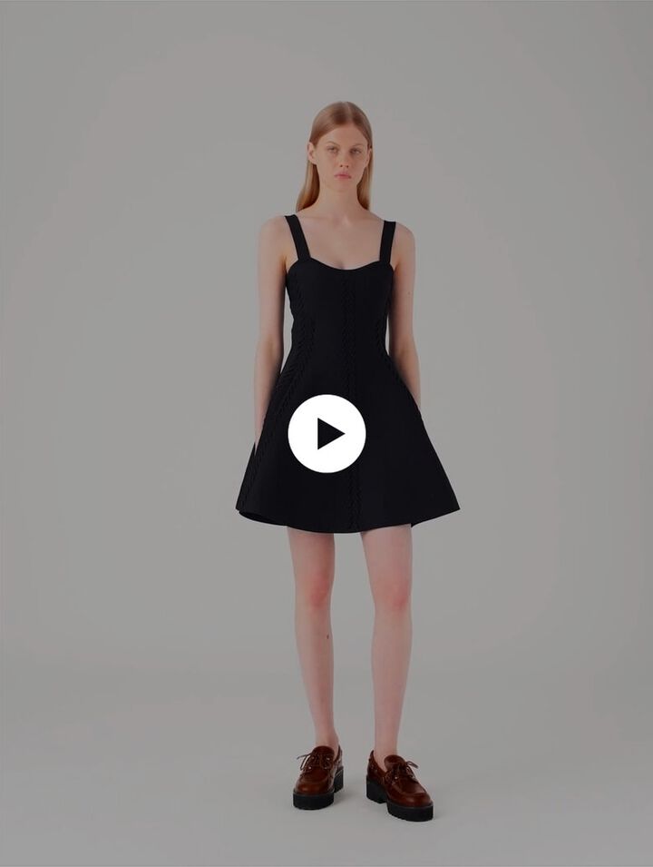 Abito skater corto in maglia