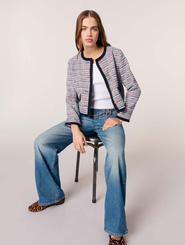 Giacca corta in tweed