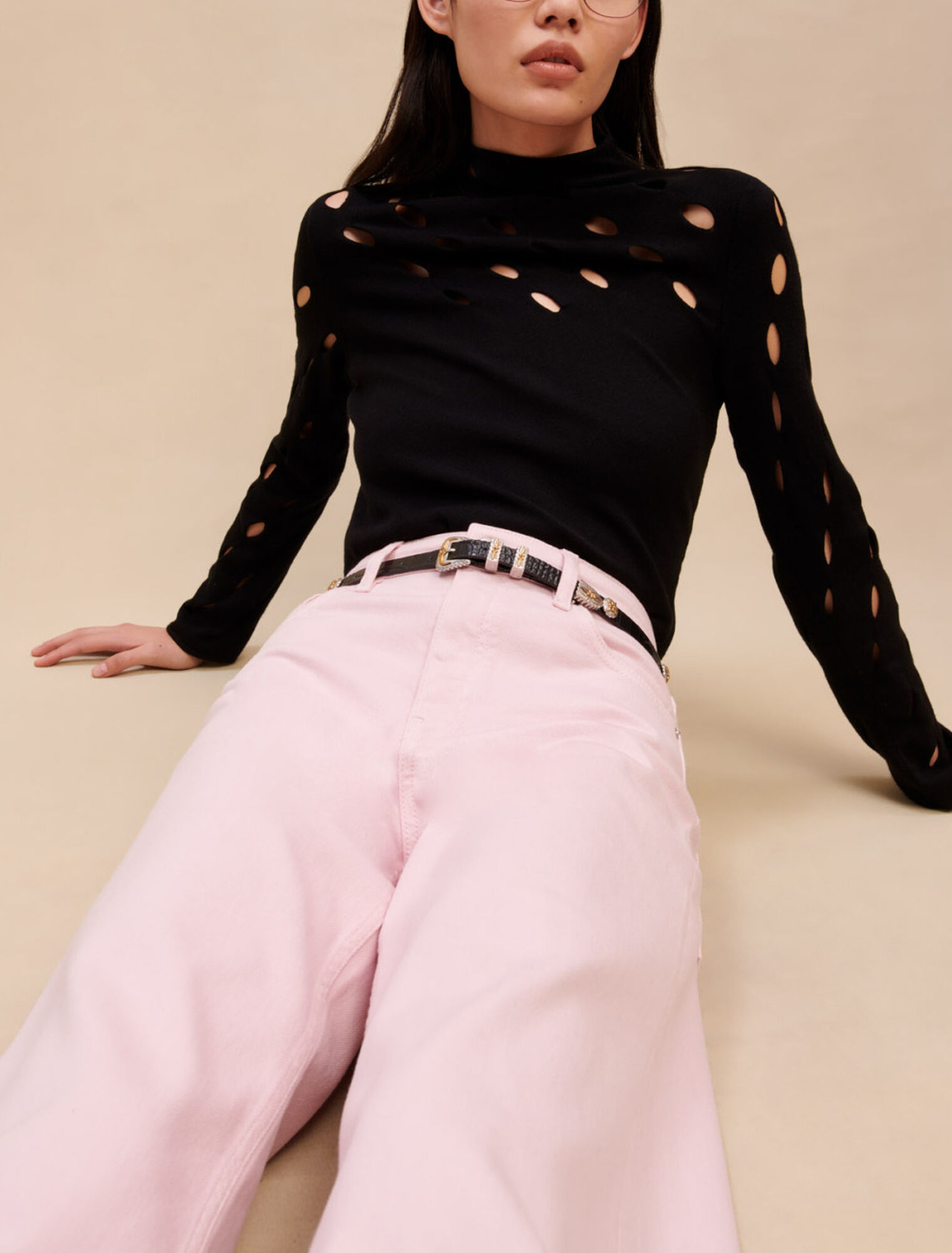 Jeans grandi rosa