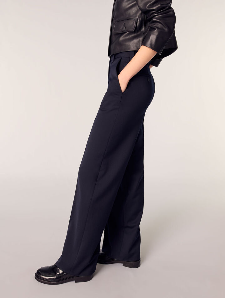 Pantaloni da tailleur con piega