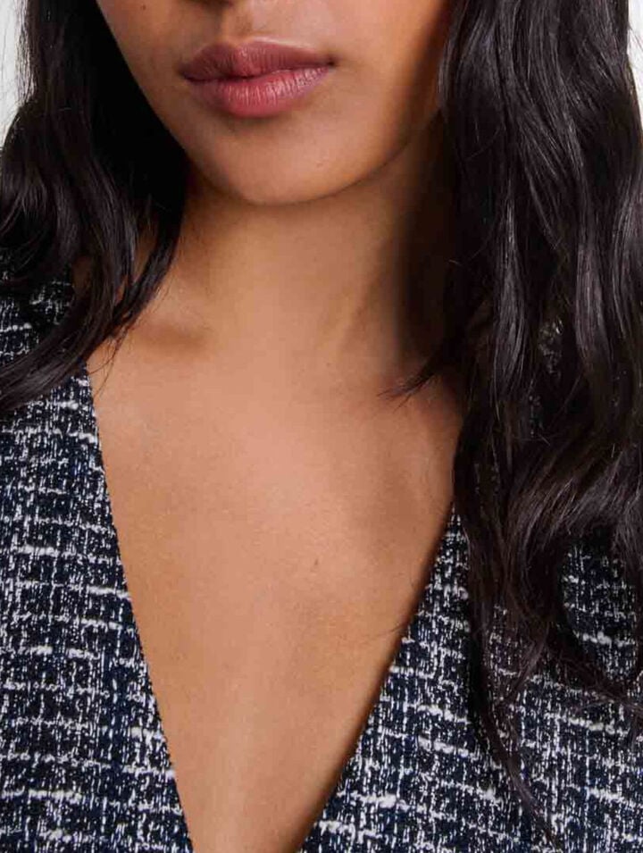 Abito corto in tweed