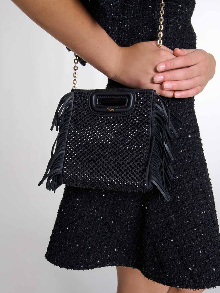 Borsa M mini con strass