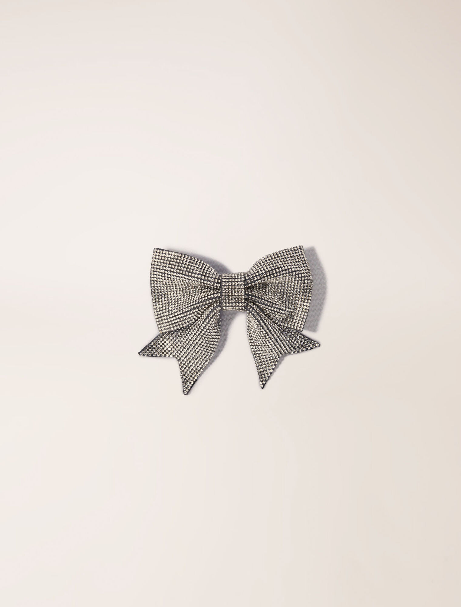 Fermaglio con fiocco in strass