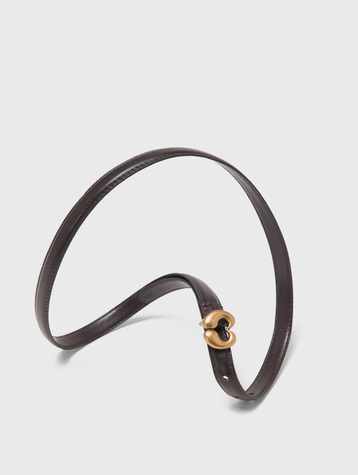 Cintura sottile in pelle