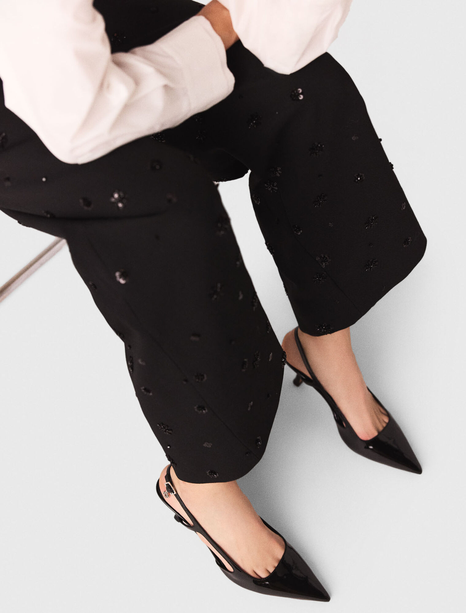 Décolleté slingback pelle vernice