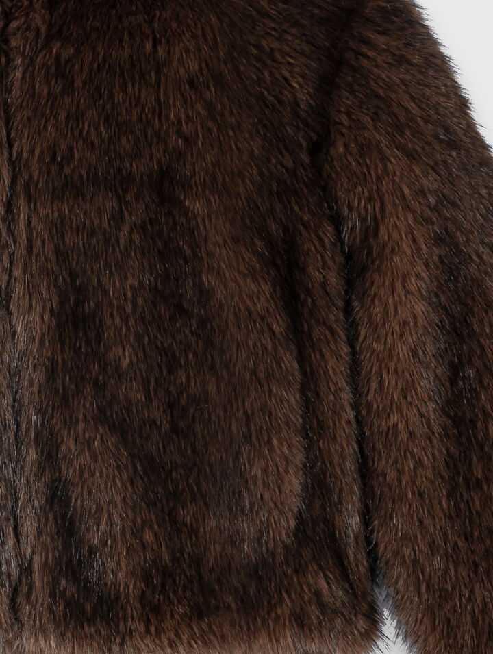 Giacca oversize in ecopelliccia