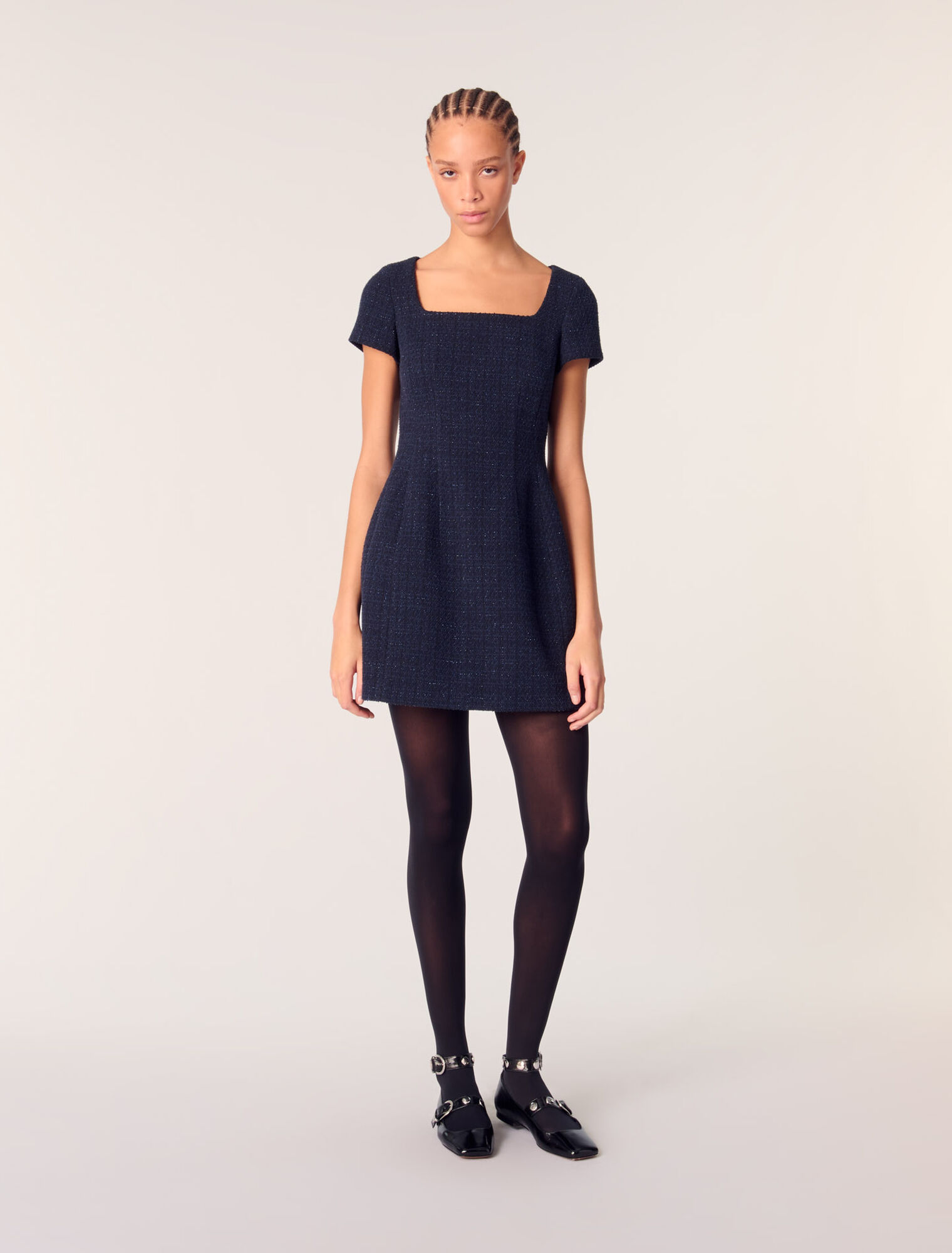 Abito corto in tweed