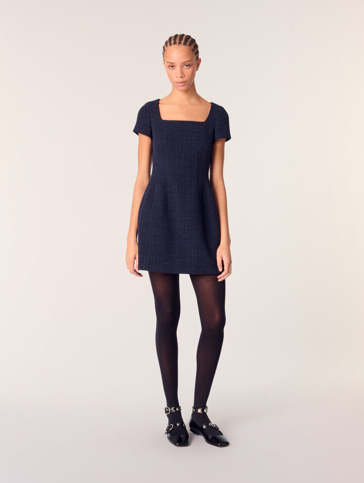 Abito corto in tweed