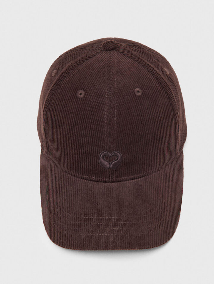 Cappello in velluto a coste