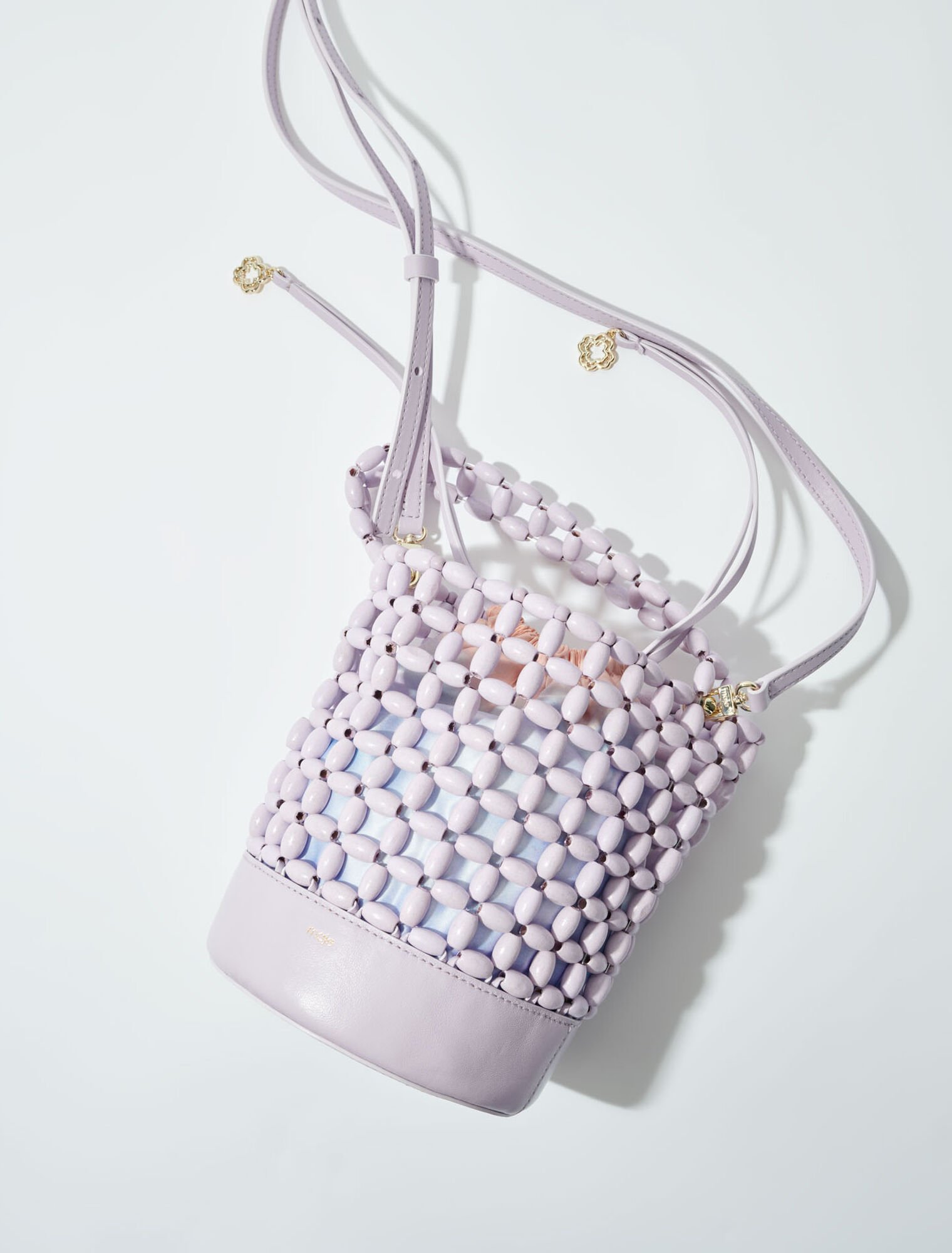 Borsa a secchiello con perline