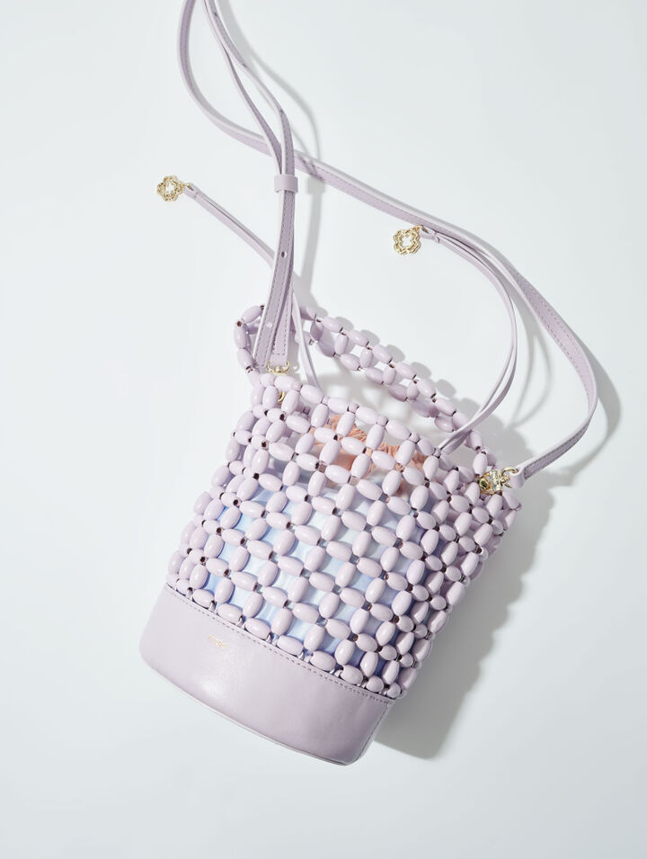 Borsa a secchiello con perline