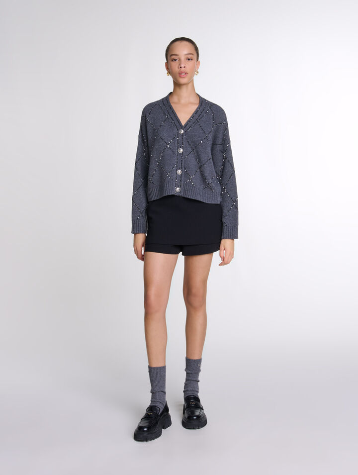 Gilet in maglia glitterata