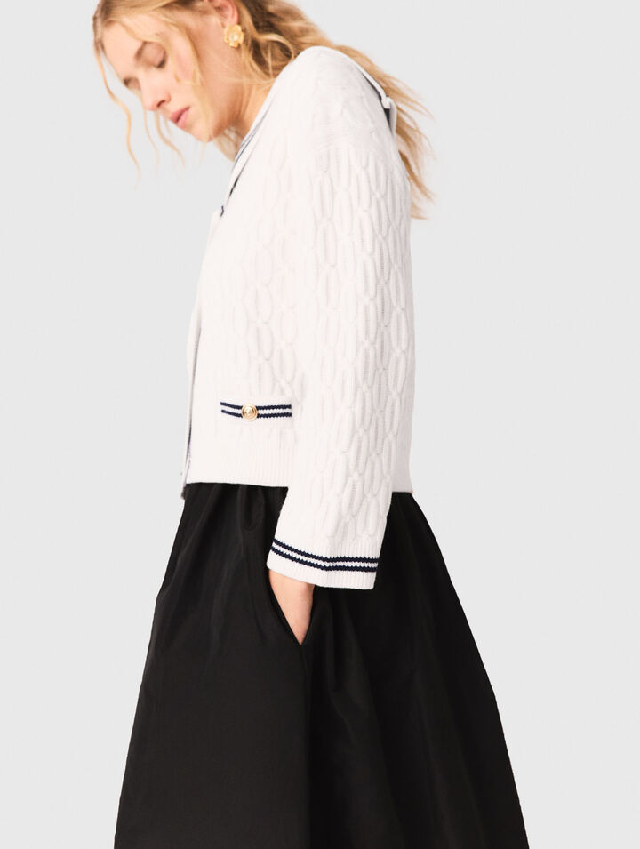 Gonna lunga con vita a contrasto