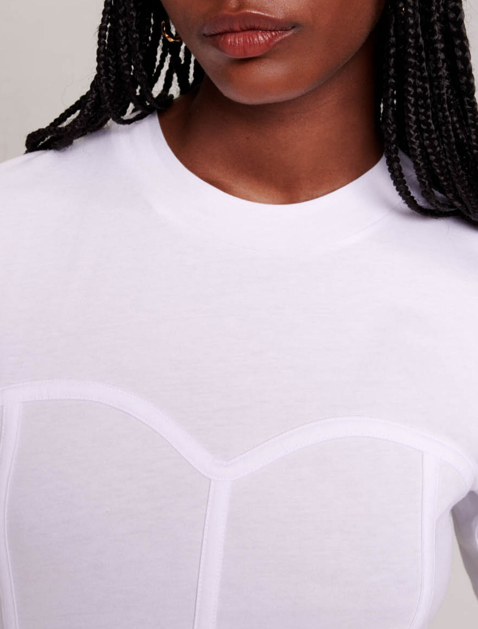 T-shirt effetto bustier