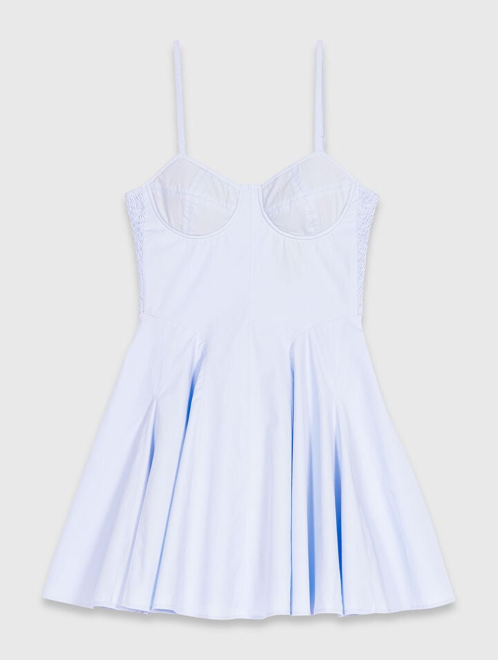 Abito babydoll corto in cotone