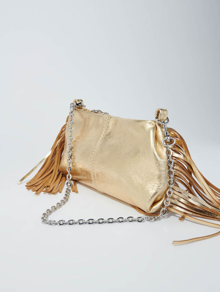 Pochette Miss M pouch pelle metallo