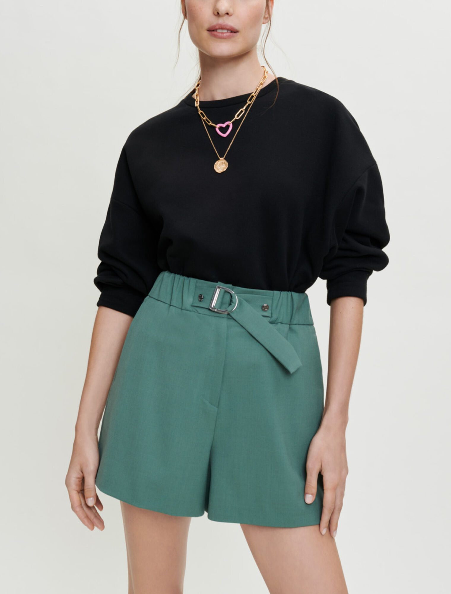 Pantaloncini sartoriali elasticizzati