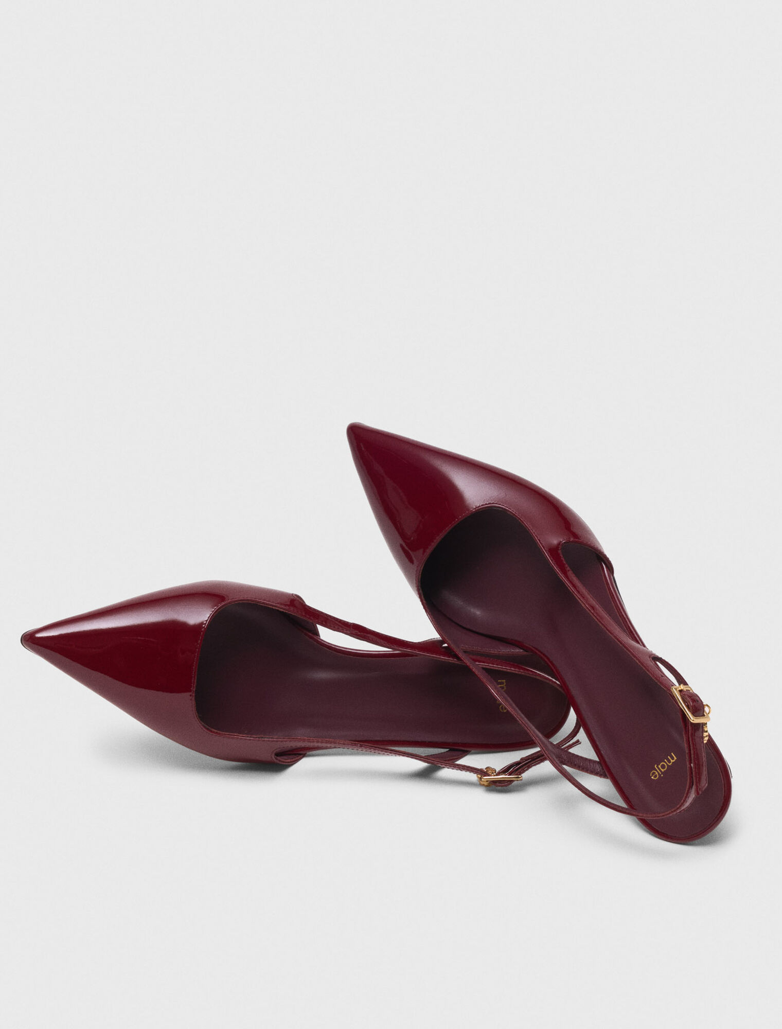 Décolleté slingback pelle vernice