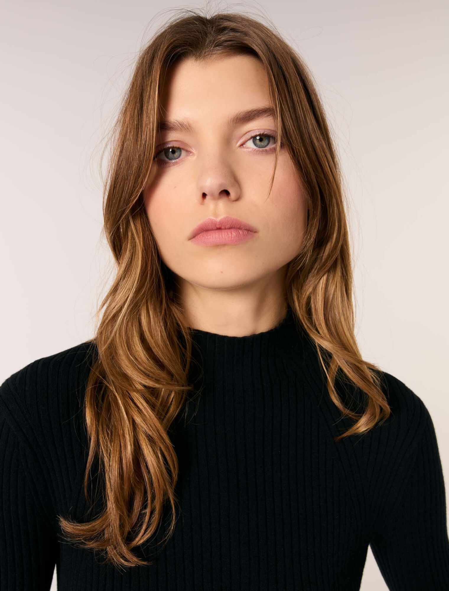Top in maglia a coste