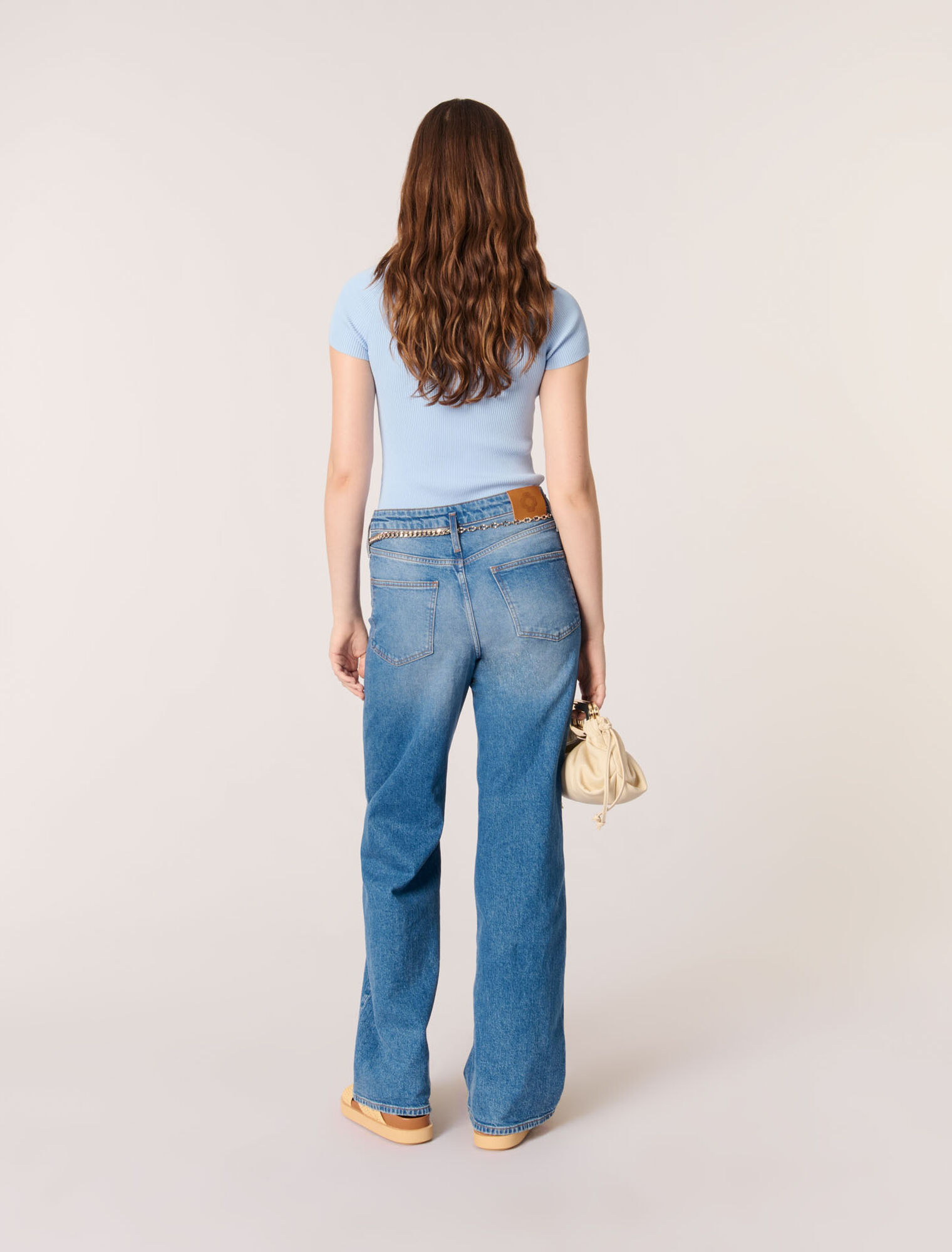 Top in maglia a coste