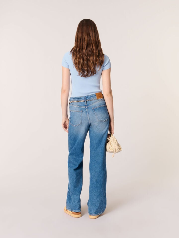 Top in maglia a coste
