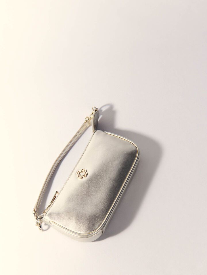 Sarah pochette pelle metallizzata